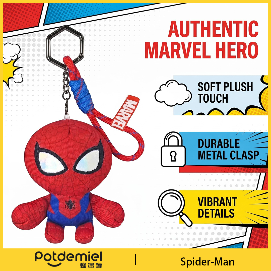 Men Accessories Collection - Potdemiel Marvel Spider Man Plush Keychain