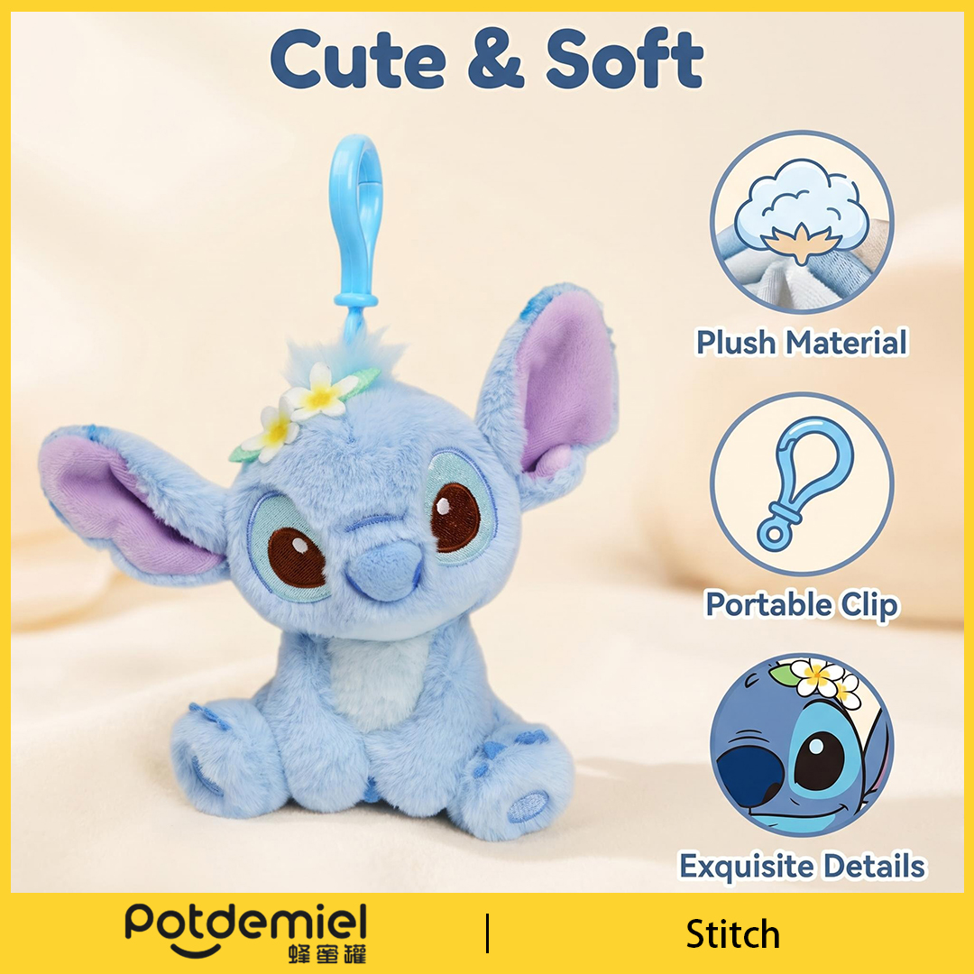 Men Accessories Collection - Potdemiel Disney Stitch Plush Keychain Soft
