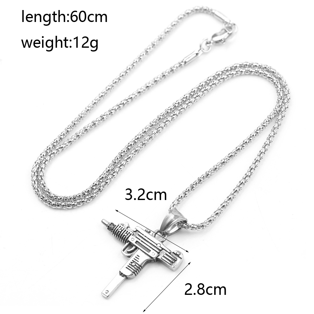 Punk Uzi Pistol Machine Gun Ne - Men'S Accessories And Jewelry incelemesi ve fiyatı