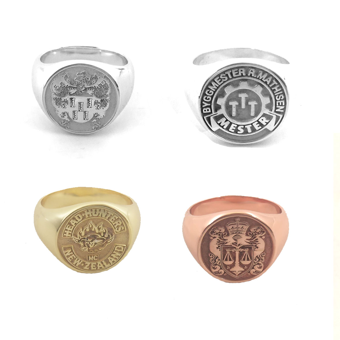 Custom Engraved 17mm Round Top - Signet Ring Men incelemesi ve fiyatı