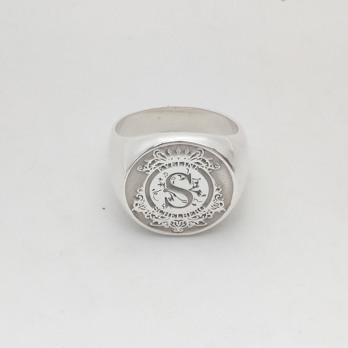 Custom Engraved 17mm Round Top - Signet Ring Men incelemesi ve fiyatı