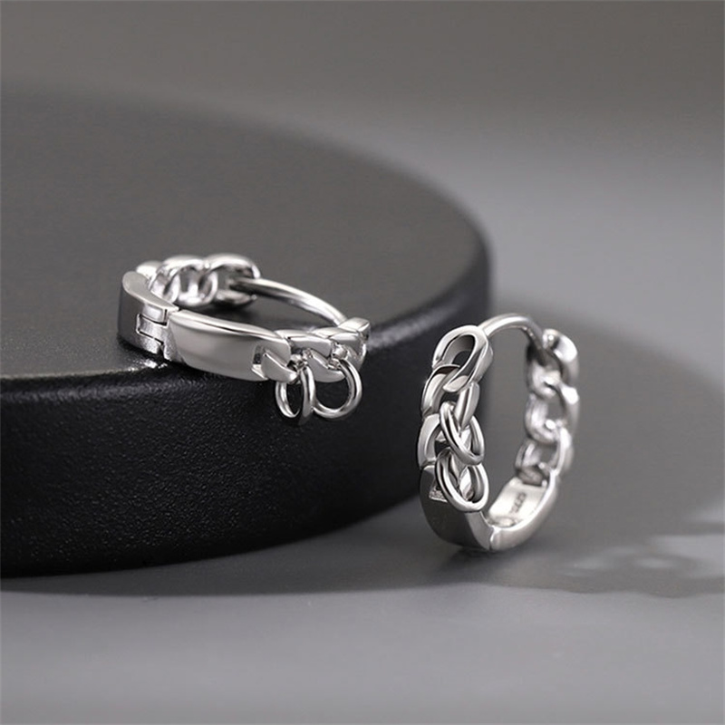 Trendy Silver 925 Hoops Earrin - Men'S Accessories Drop Shipping incelemesi ve fiyatı