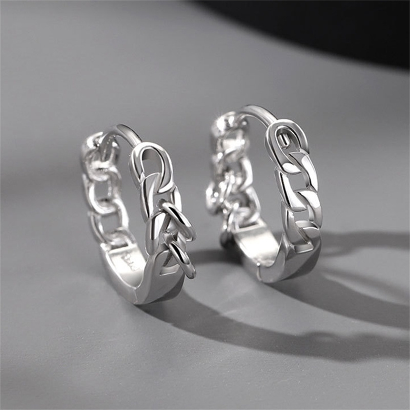 Trendy Silver 925 Hoops Earrin - Men'S Accessories Drop Shipping incelemesi ve fiyatı