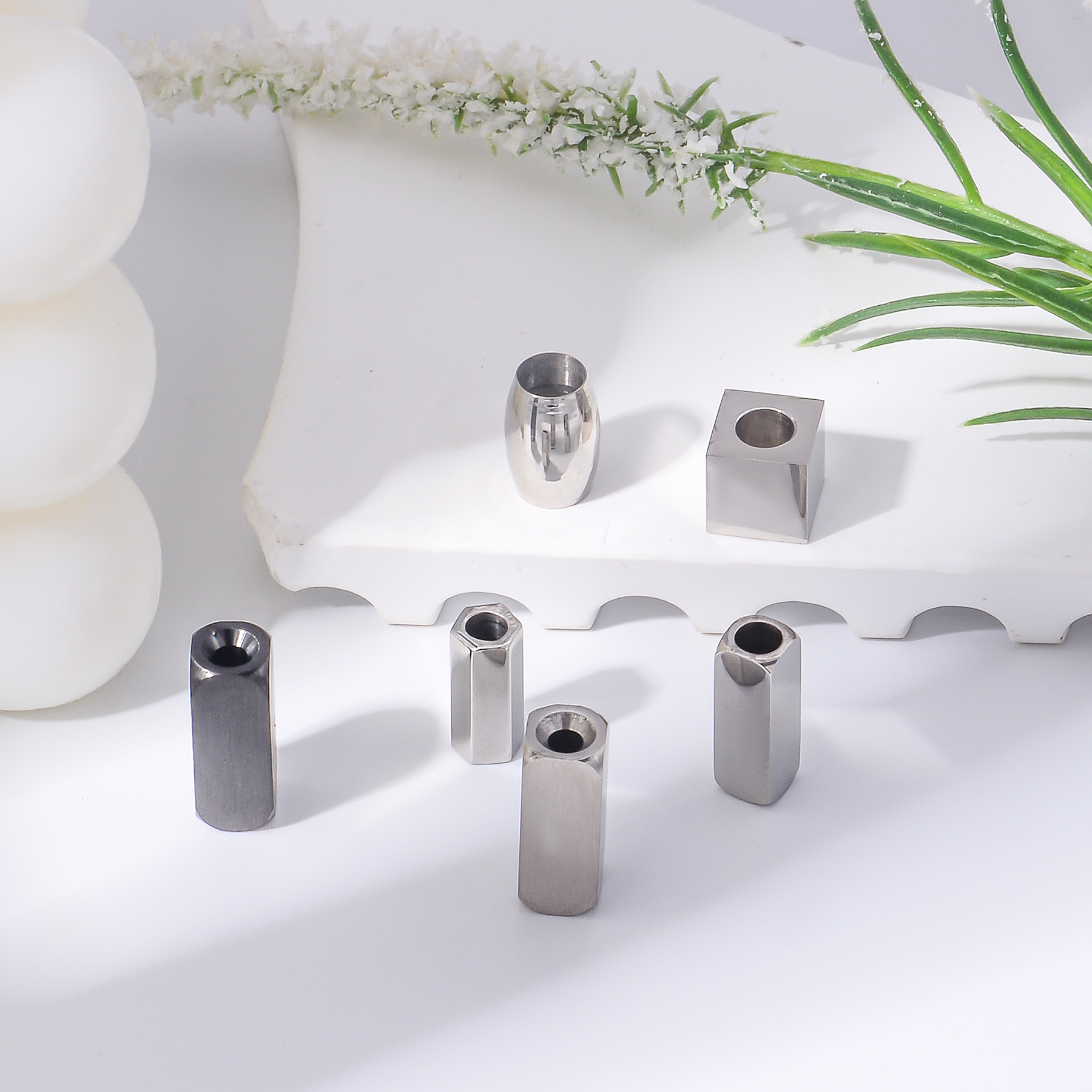 6pcs/lot Custom Text Polished  - Men Accessories Collection incelemesi ve fiyatı