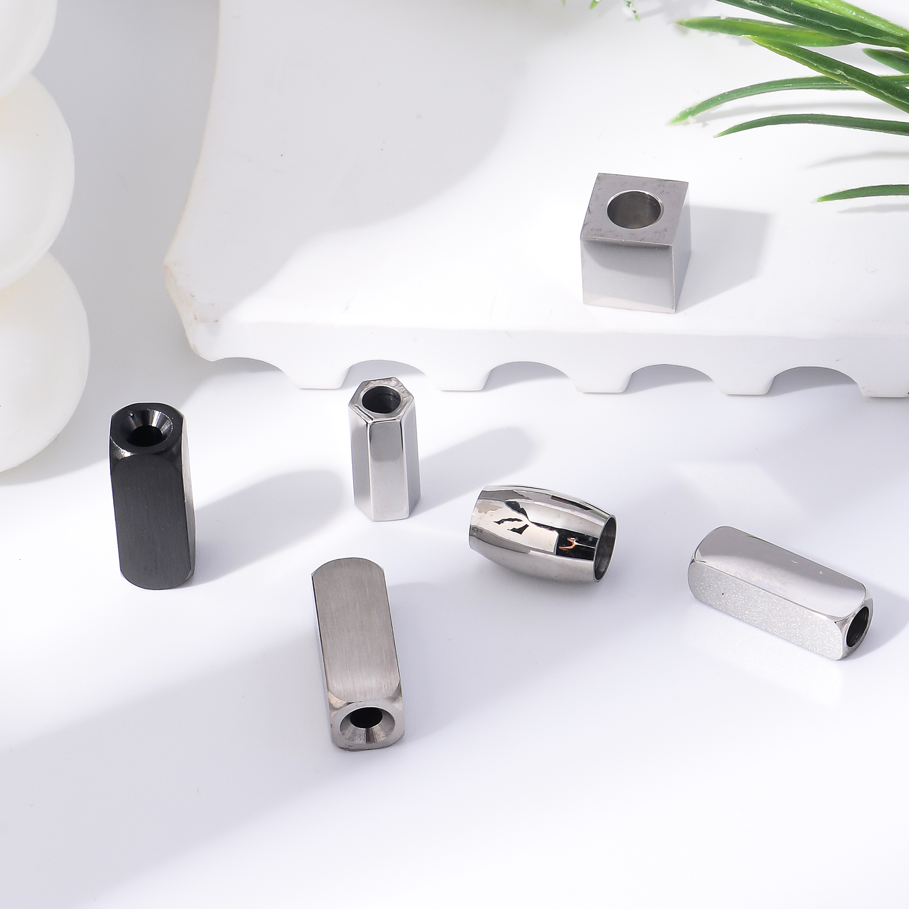 6pcs/lot Custom Text Polished  - Men Accessories Collection incelemesi ve fiyatı