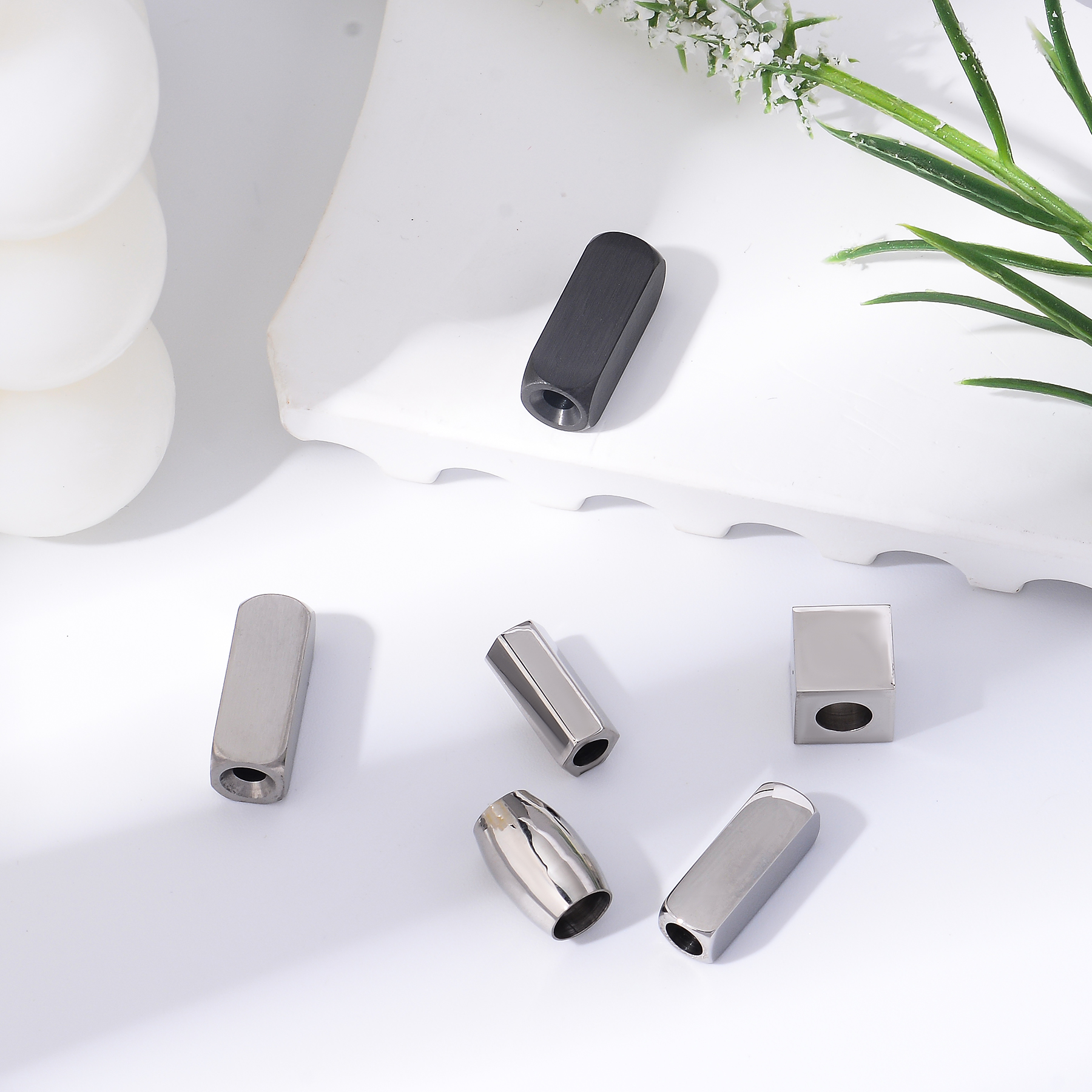 6pcs/lot Custom Text Polished  - Men Accessories Collection incelemesi ve fiyatı