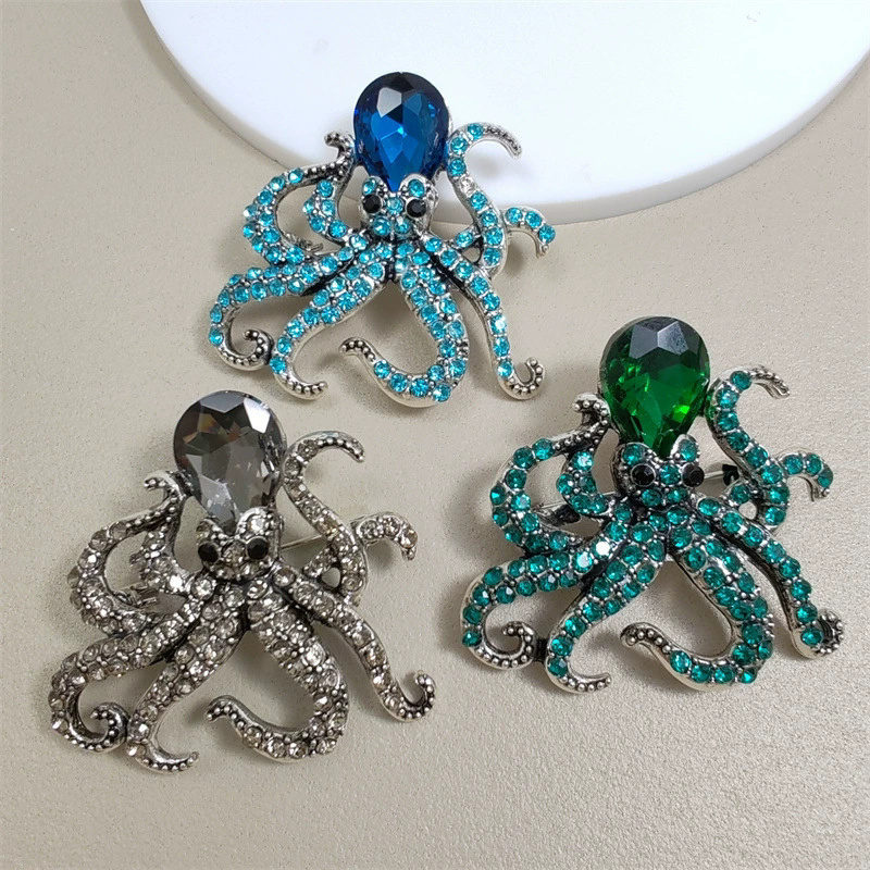 1Pc Retro Octopus Brooch for M - Men'S Accessories Trends 2025 incelemesi ve fiyatı
