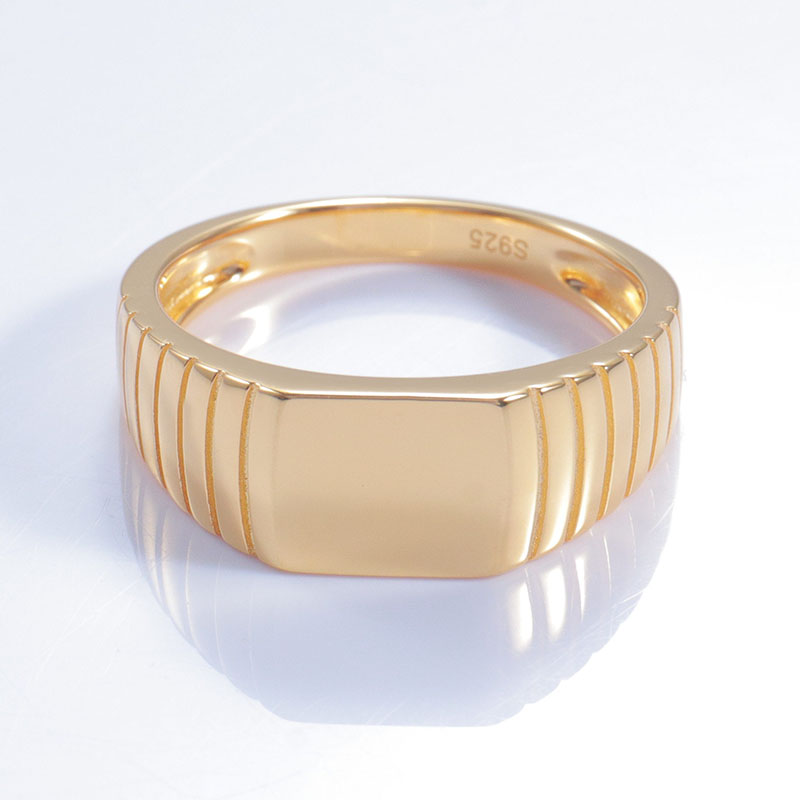 Provence 10K Yellow Gold Squar - Signet Ring Men incelemesi ve fiyatı