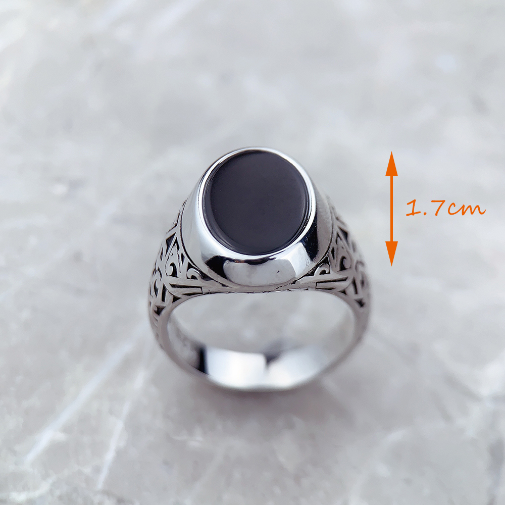 Black Oval Signet Ring Europe  - Signet Ring Men incelemesi ve fiyatı