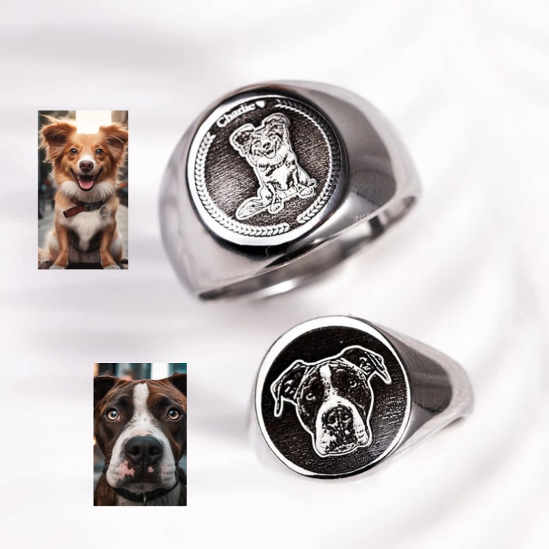 Custom Engrave Photo Signet Ri - Signet Ring Men incelemesi ve fiyatı