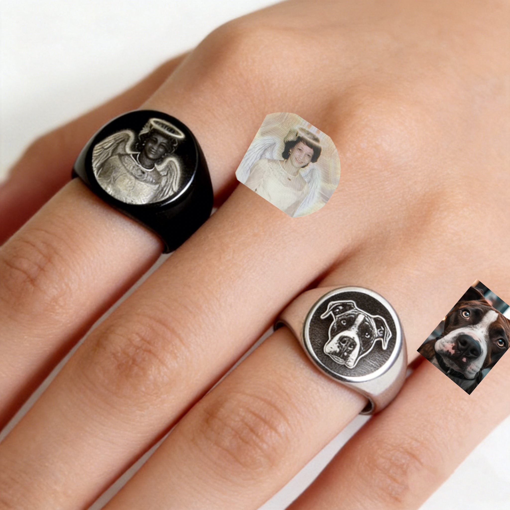 Custom Engrave Photo Signet Ri - Signet Ring Men incelemesi ve fiyatı