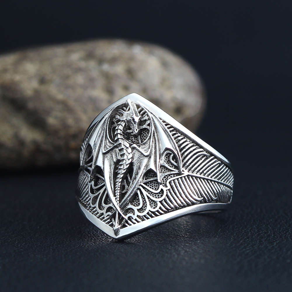 Flying Dragon Signet Vinking D - Signet Ring Men incelemesi ve fiyatı