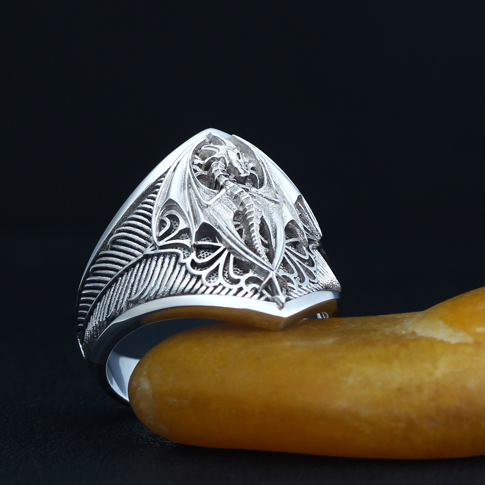Flying Dragon Signet Vinking D - Signet Ring Men incelemesi ve fiyatı