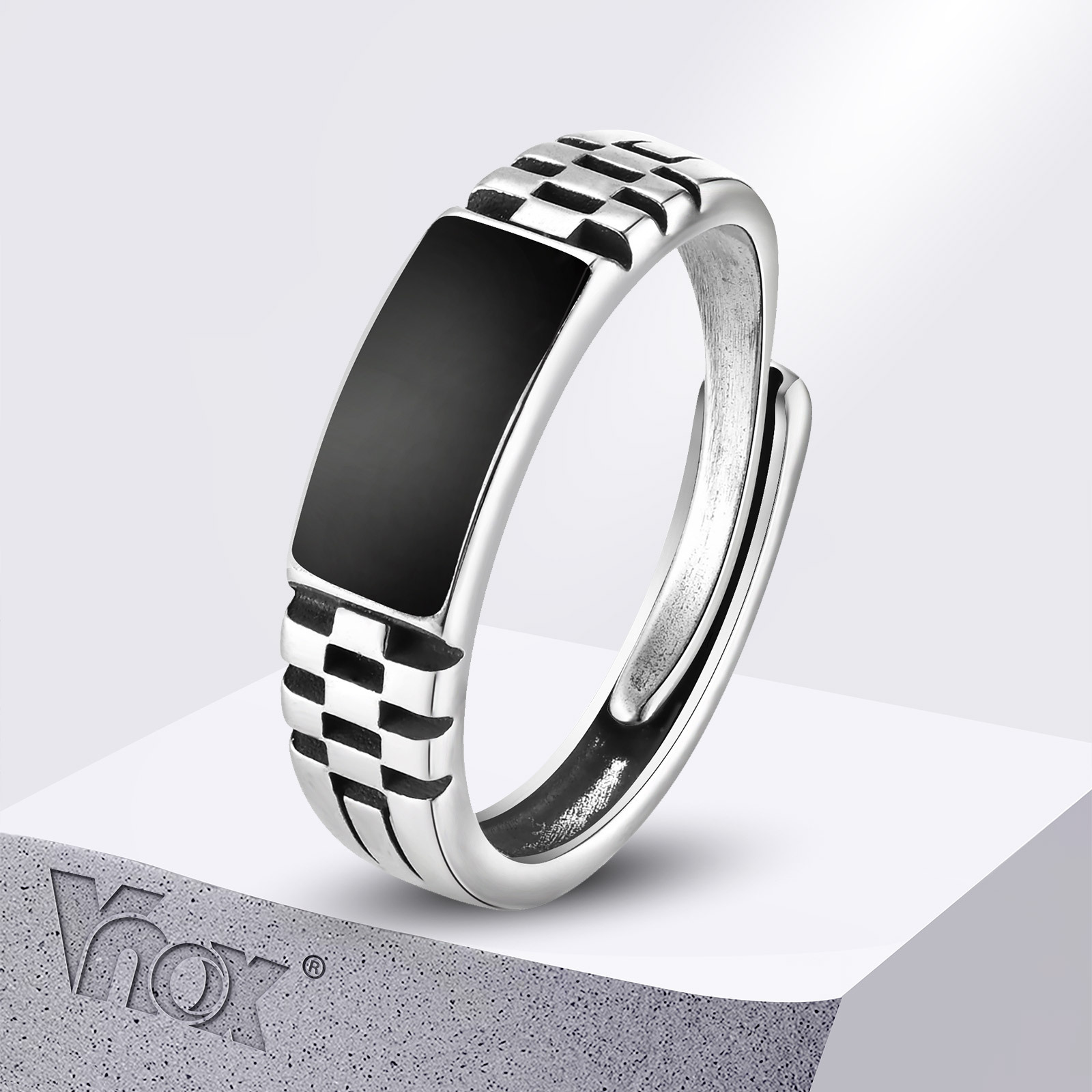 Vnox Mens Open Rings, Black En - Signet Ring Men incelemesi ve fiyatı