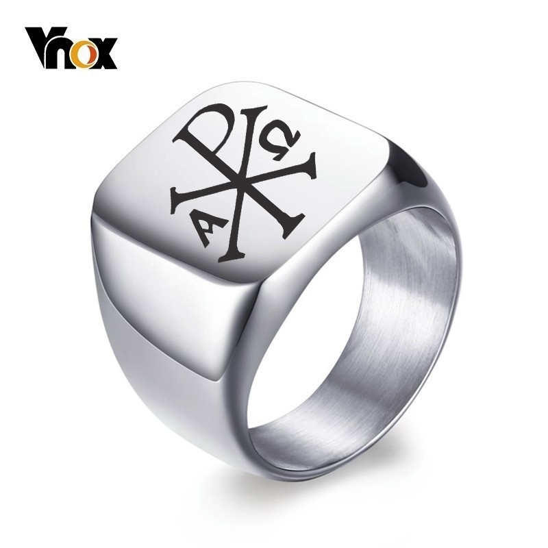 Vnox Free Personalized Stamp R - Signet Ring Men incelemesi ve fiyatı
