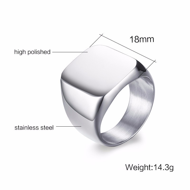 Vnox Free Personalized Stamp R - Signet Ring Men incelemesi ve fiyatı