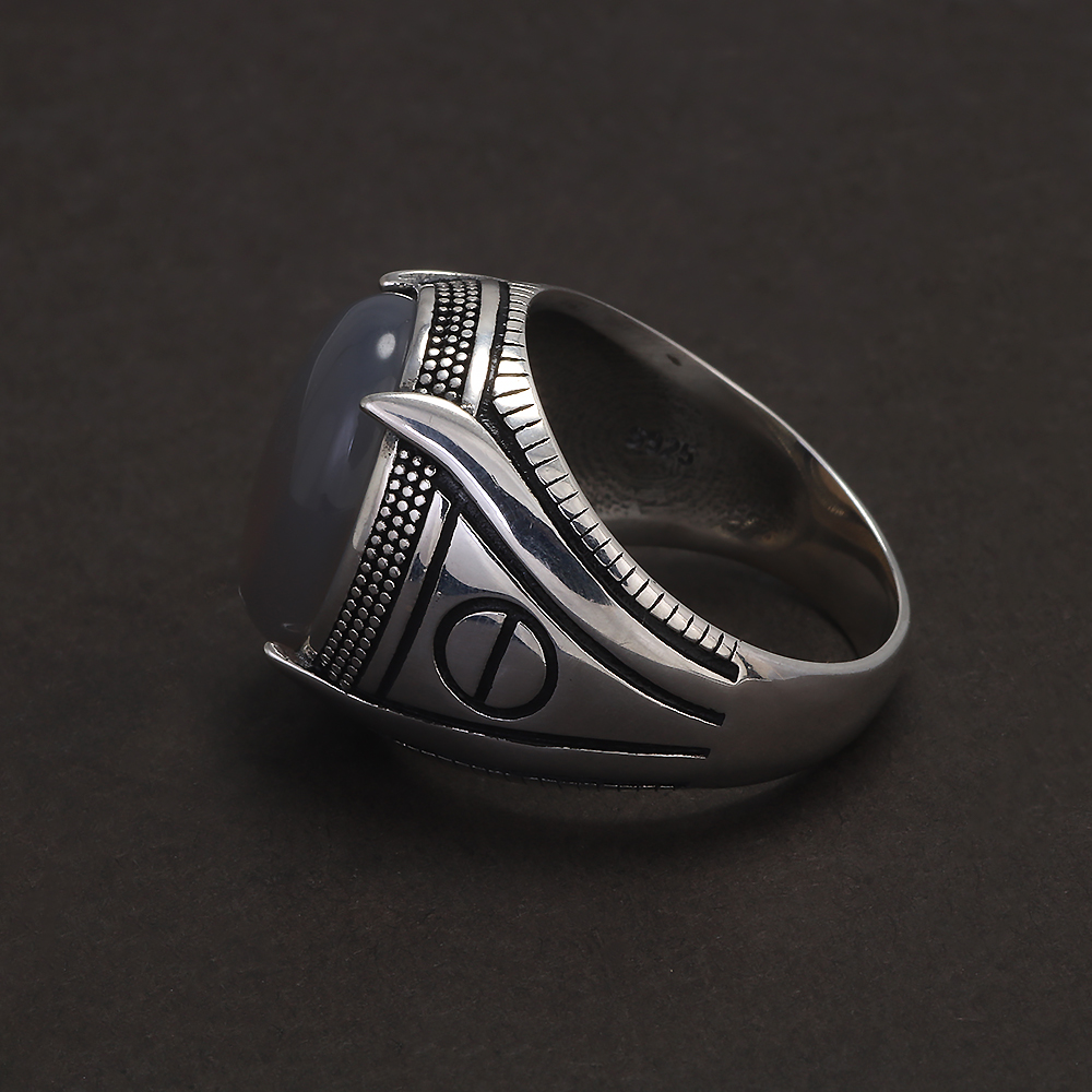 S925 Sterling Silver Agate Sig - Signet Ring Men incelemesi ve fiyatı