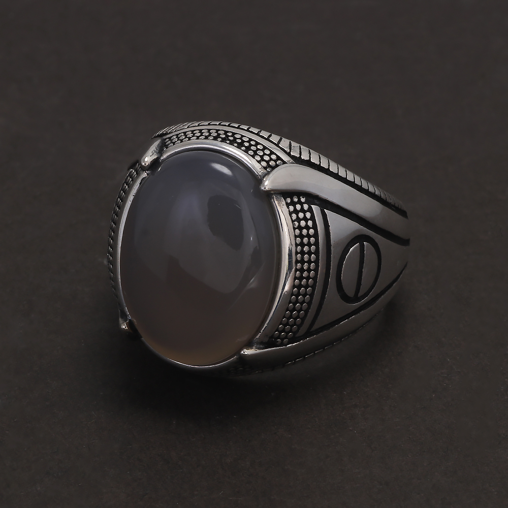S925 Sterling Silver Agate Sig - Signet Ring Men incelemesi ve fiyatı