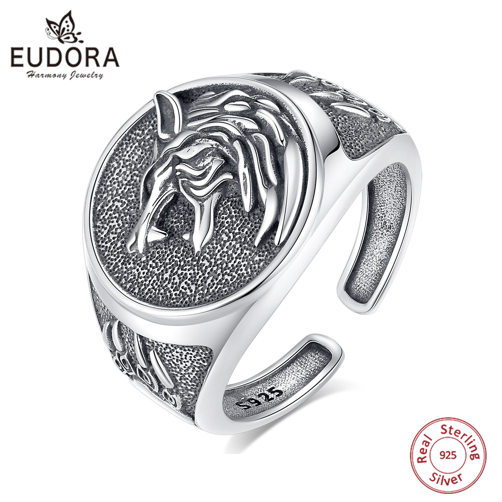 Eudora 925 Sterling Silver Vik - Signet Ring Men incelemesi ve fiyatı