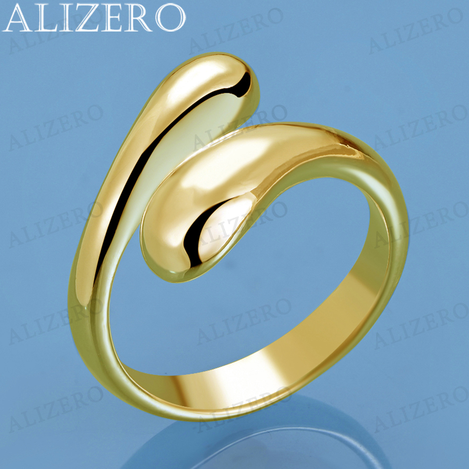 ALIZERO 18K Gold Water Drop Ri - Men'S Accessories Drop Shipping incelemesi ve fiyatı