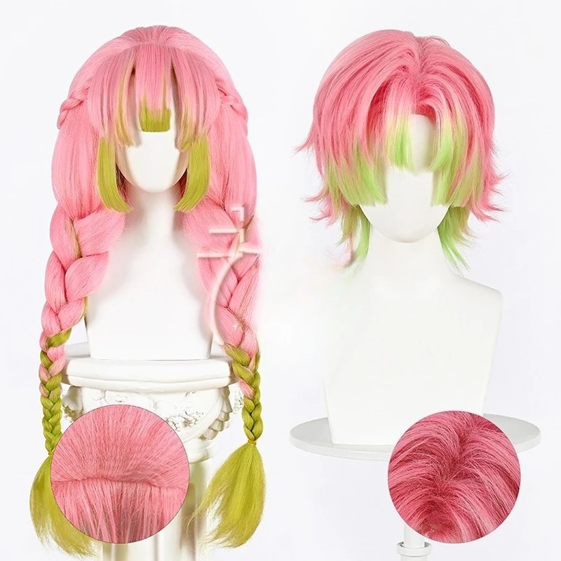 Kanroji Mitsuri Cosplay Wig Pi - Men Accessories For Suit incelemesi ve fiyatı