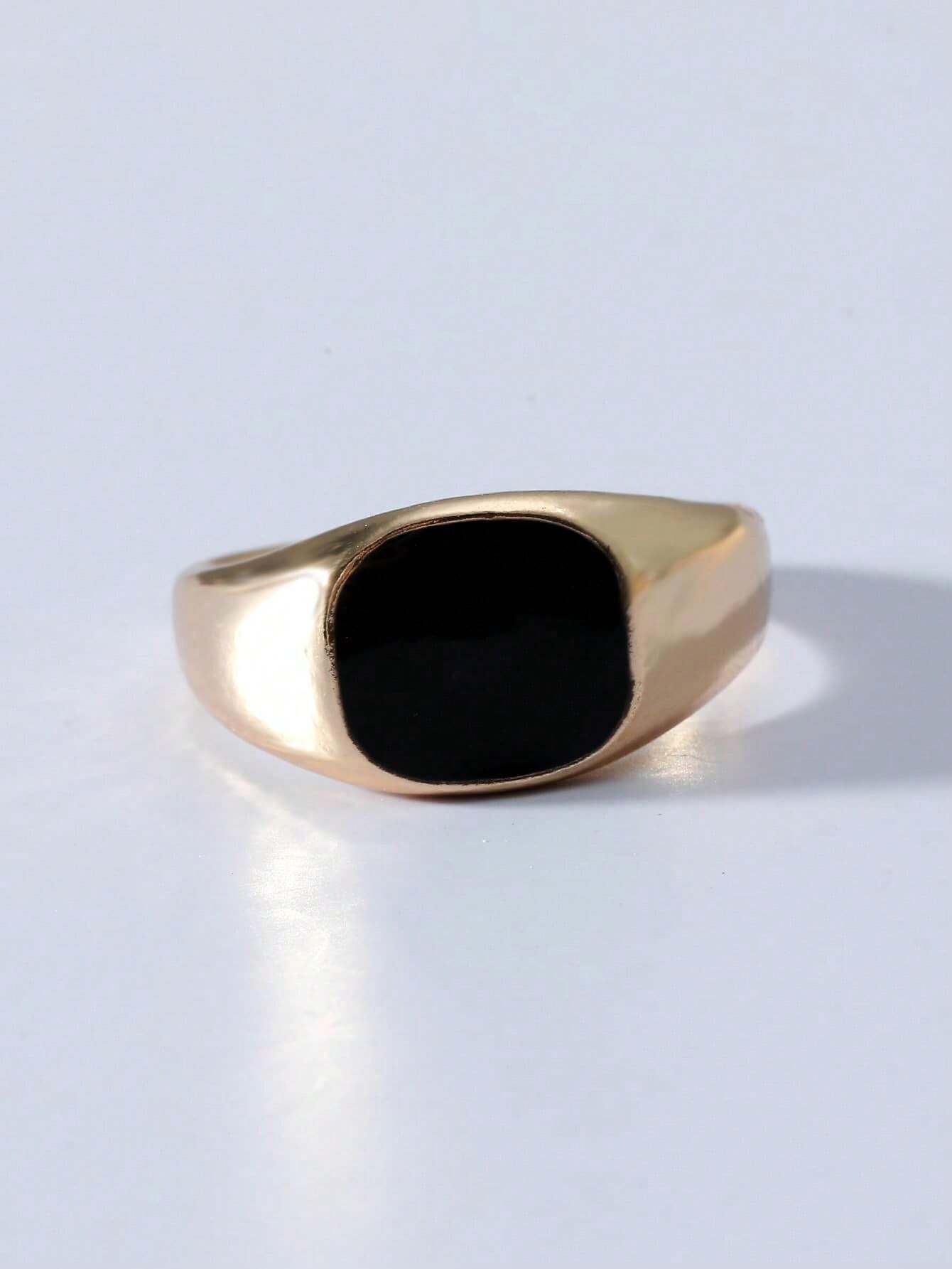Minimalist Gold-Tone Signet Ri - Signet Ring Men incelemesi ve fiyatı