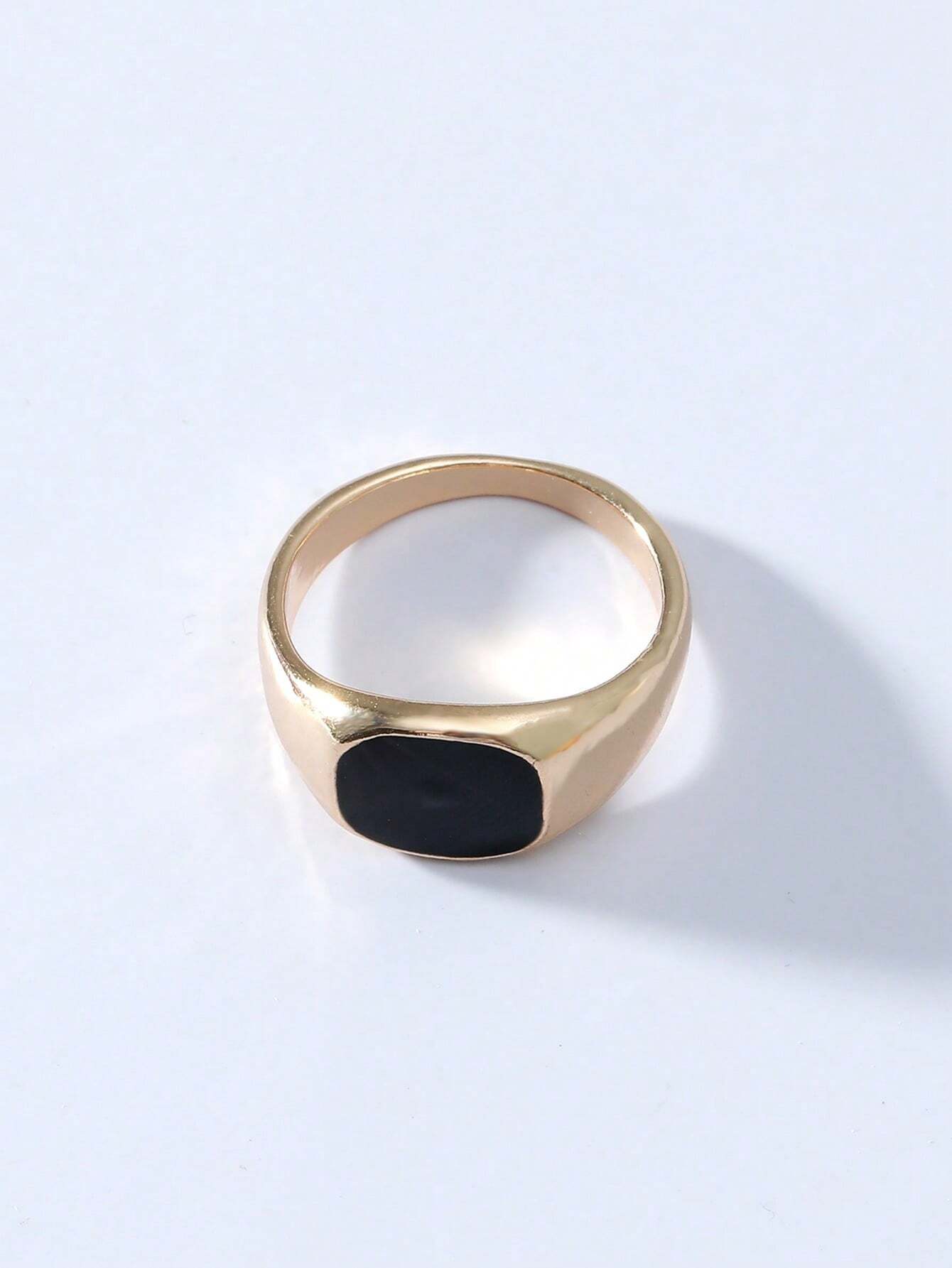 Minimalist Gold-Tone Signet Ri - Signet Ring Men incelemesi ve fiyatı