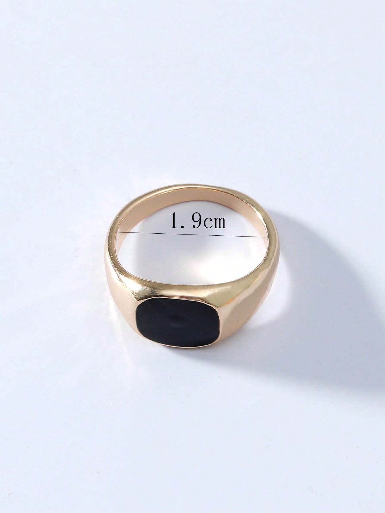Minimalist Gold-Tone Signet Ri - Signet Ring Men incelemesi ve fiyatı