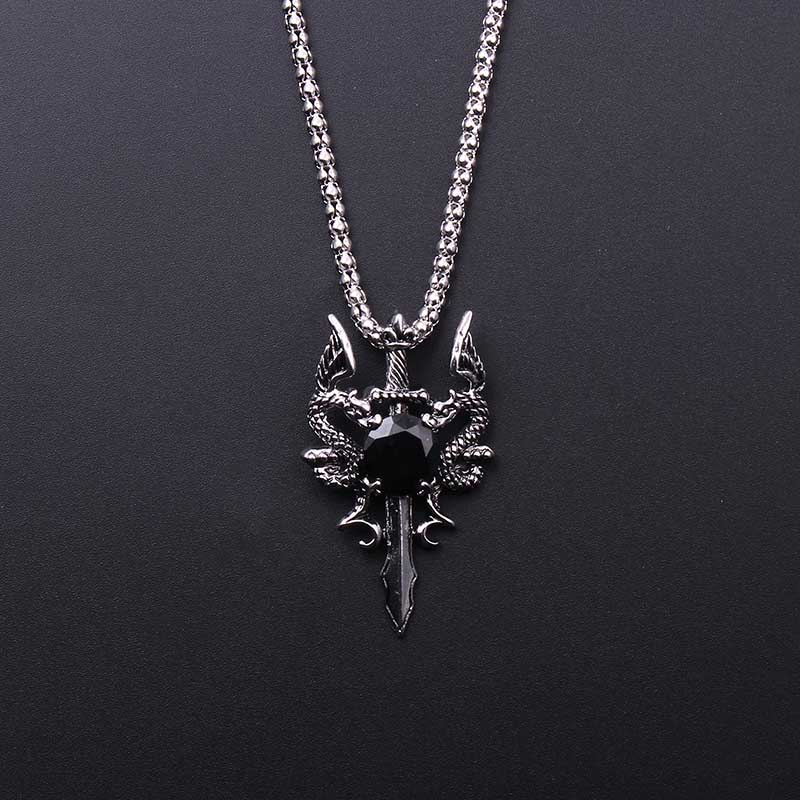 Double Dragon Black Gem Cross  - Men'S Accessories And Jewelry incelemesi ve fiyatı
