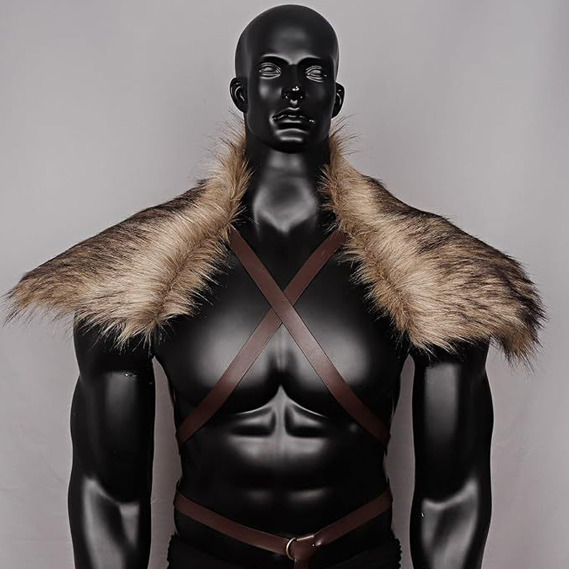 Man Medieval Faux Fur Cape Sho - Men'S Viking Accessories incelemesi ve fiyatı