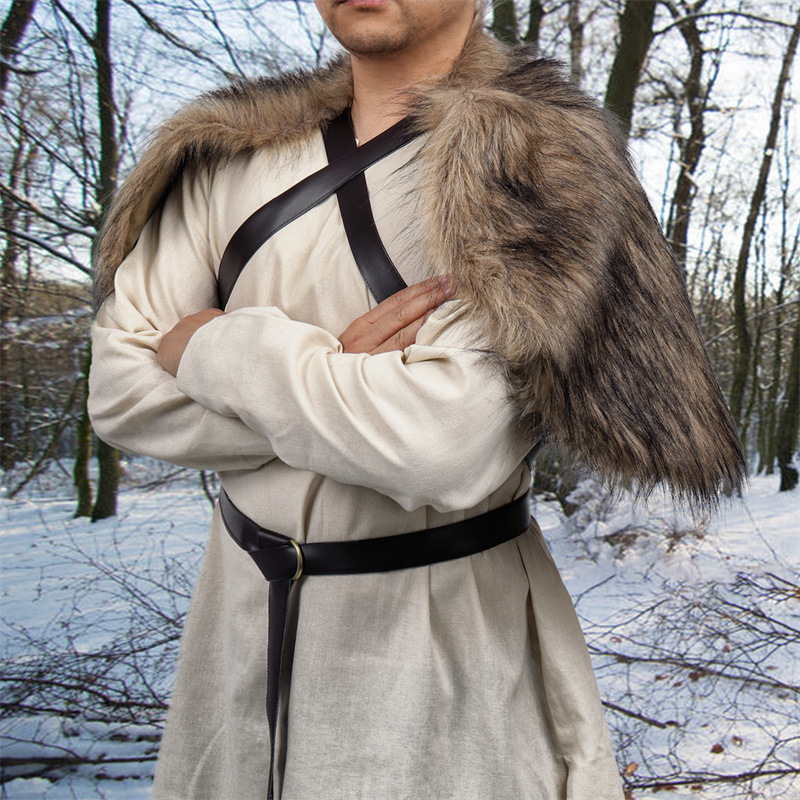 Man Medieval Faux Fur Cape Sho - Men'S Viking Accessories incelemesi ve fiyatı