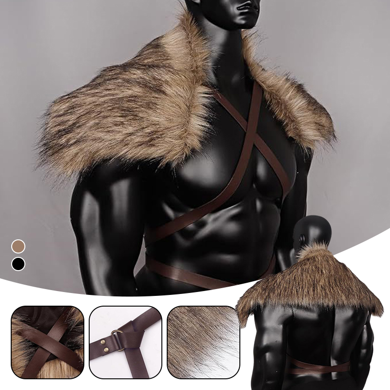 Man Medieval Faux Fur Cape Sho - Men'S Viking Accessories incelemesi ve fiyatı