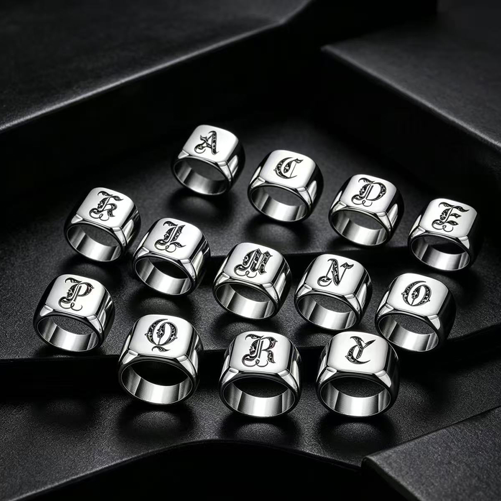 Personalised Initial Engrave A - Signet Ring Men incelemesi ve fiyatı