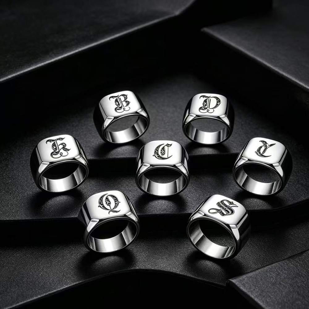 Personalised Initial Engrave A - Signet Ring Men incelemesi ve fiyatı