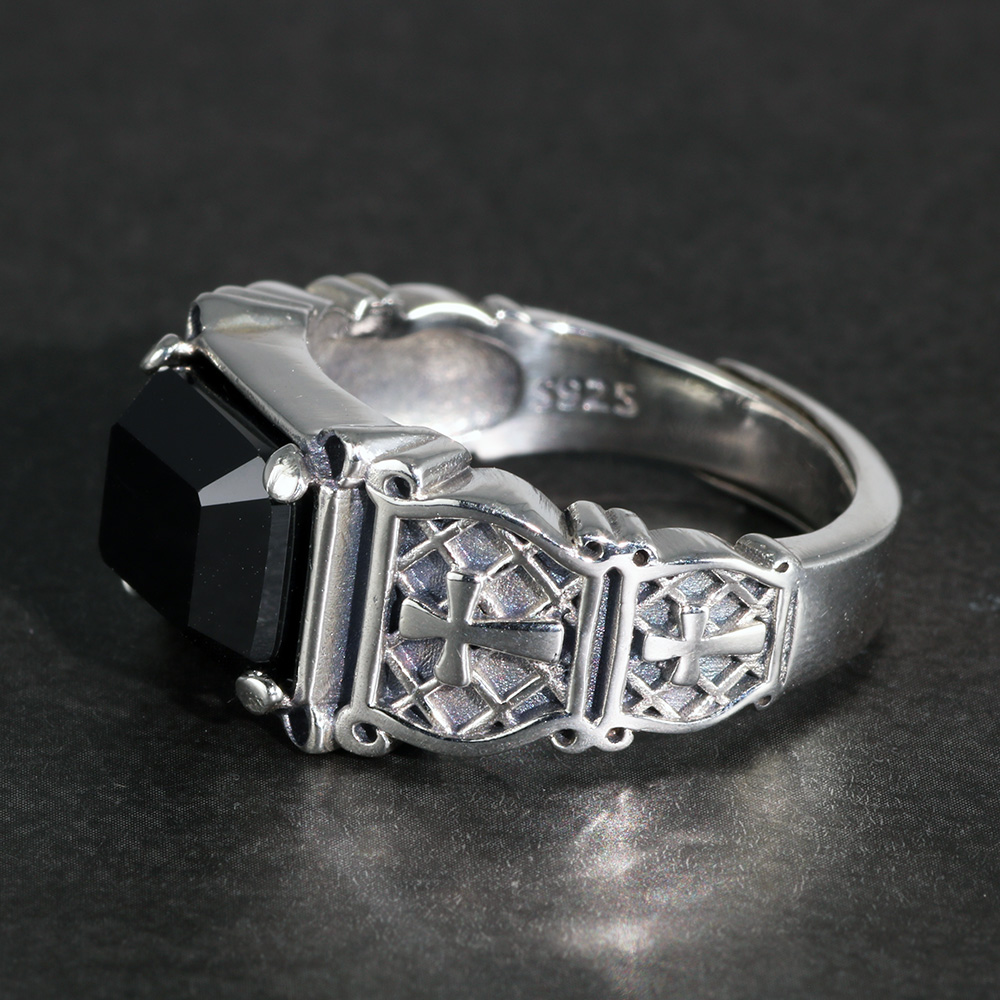 Vintage Punk Silver 925 Jewelr - Signet Ring Men incelemesi ve fiyatı
