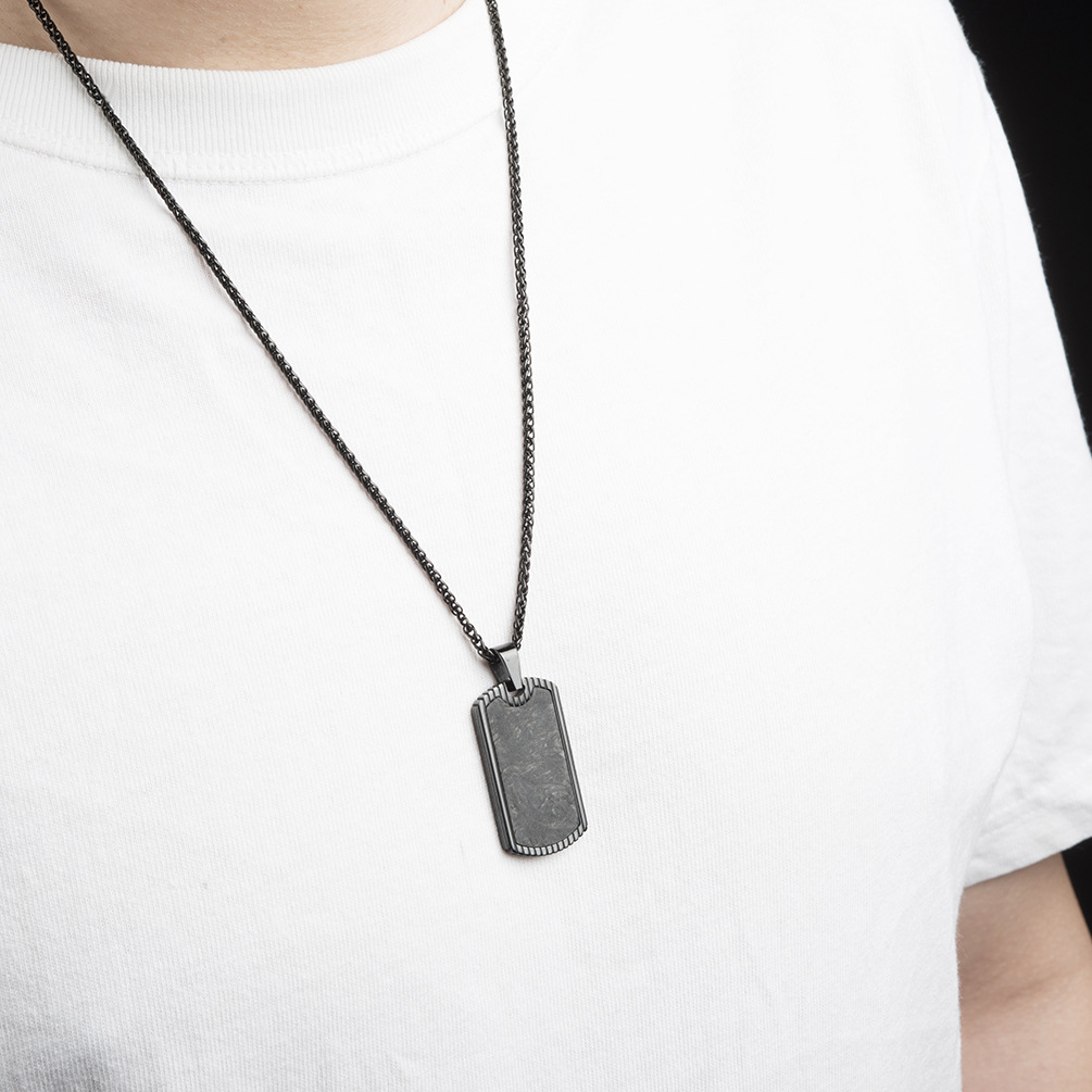 Carbon Fiber Pendant Stainless - Men Accessories List incelemesi ve fiyatı