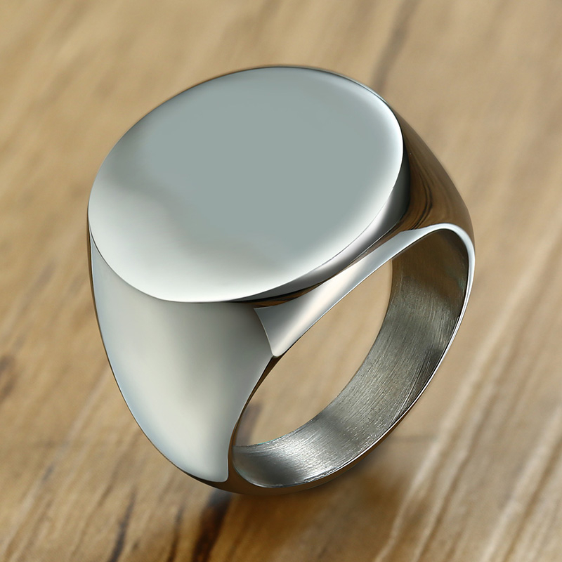 Vnox Stylish Pattern Font Init - Signet Ring Men incelemesi ve fiyatı