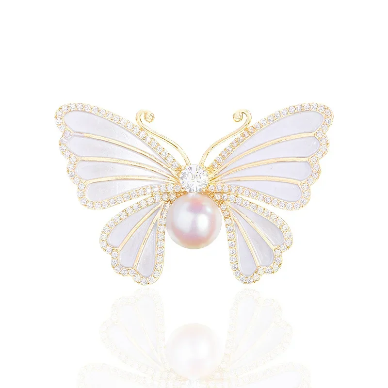 1Pc Chic Pearl Butterfly Brooc - Men'S Accessories Trends 2025 incelemesi ve fiyatı